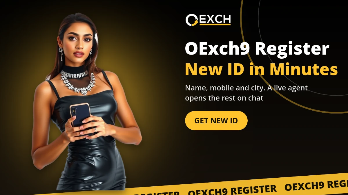 OExch9 register banner with a get new ID button for GoExch9 registration